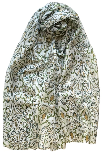 hermelinfeher-alapon-szaharasarga-angolzold-mintas-sal-selyem- hermelinfeher-alapon-szaharasarga-angolzold-mintas-sal-selyem-