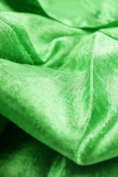 100% valódi hernyóselyem abszintzöld színű nyers selyem sál