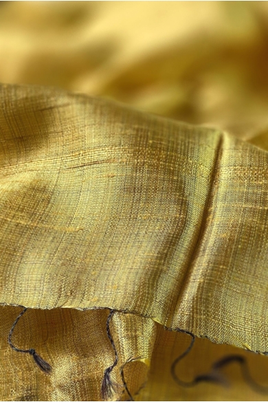 100% valódi hernyóselyem avignoni sárga színű nyers selyem sál 50x180cm