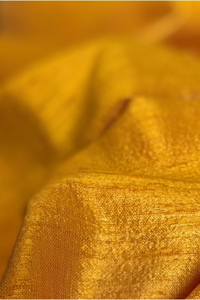 100% valódi hernyóselyem krókuszsárga színű nyers selyem sál