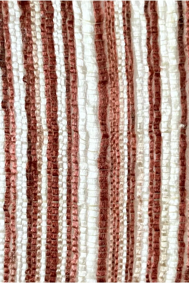 100% valódi hernyóselyem barna csíkos nyers selyem sál 50x180cm