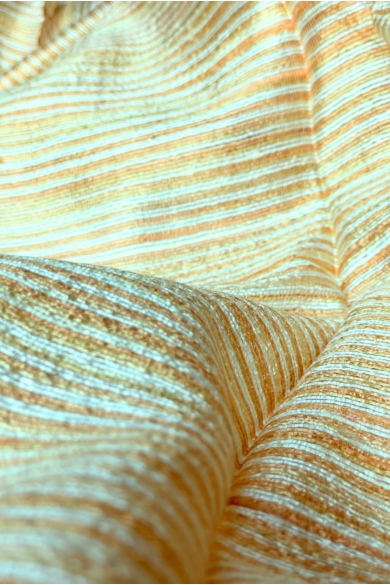 100% valódi hernyóselyem sárga csíkos nyers selyem sál 50x180cm