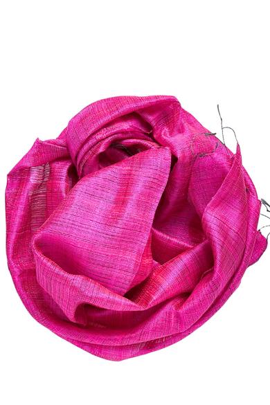 100% valódi hernyóselyem pink színű nyers selyem sál 50x180cm