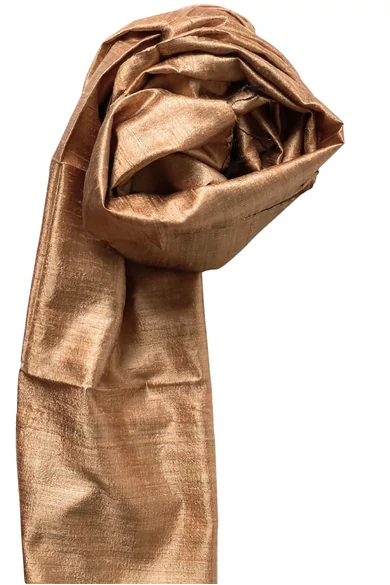 100% valódi hernyóselyem oroszlánrőt színű nyers selyem sál