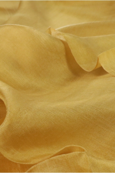 Currysárga színű 100% valódi hernyóselyem sál 70x180 cm