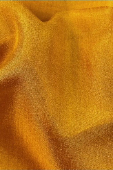 Sáfránysárga színű 100% valódi hernyóselyem sál 70x180 cm