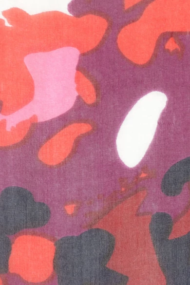 Burgundivörös alapon mintás 100% valódi hernyóselyem sál 50x180cm