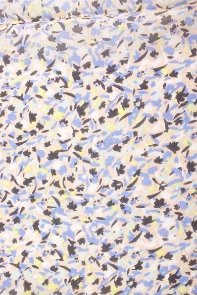 Kék fehér, fekete, barackszín apró mintás 100% valódi hernyóselyem sál 100x180 cm