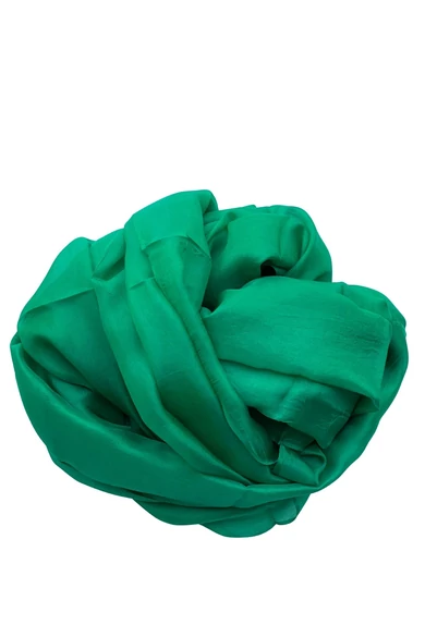 Ásványzöld színű 100% valódi hernyóselyem sál 100x180 cm