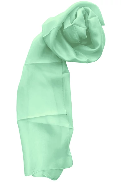 Mentazöld  színű 100% valódi hernyóselyem sál 50x180 cm