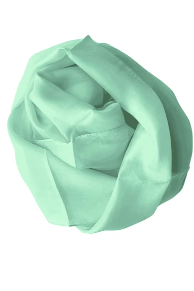 Mentazöld  színű 100% valódi hernyóselyem sál 50x180 cm